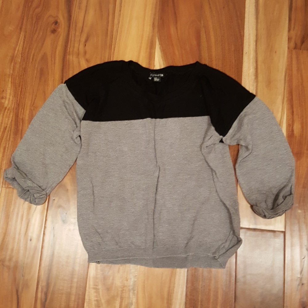 DONATED Black and Grey Sweater